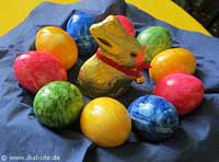 Ostereier und Schokohase